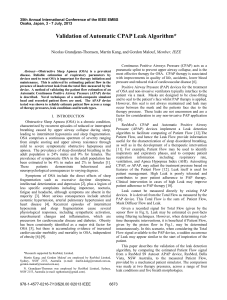 CPAP Leak Algorithm Validation