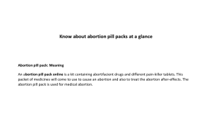 know about abortion pill packs at a glance