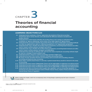 TOPIC 1A- CH.3 - Theories of financial accounting