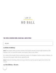 No ball Law   MCC