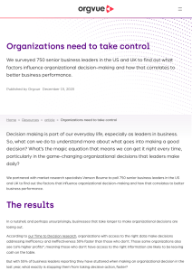Organizations need to take control   Orgvue