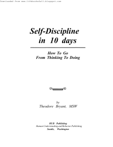 Bryant T - Self-Discipline in 10 days - 2011