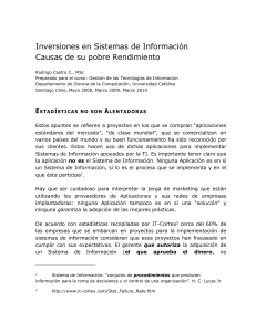 Inversiones en Sistemas de Información 010218