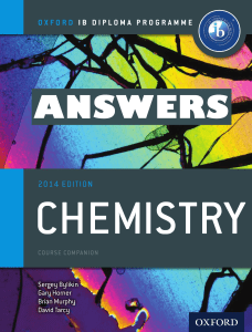 Chemistry - ANSWERS - Bylikin, Horner, Murphy and Tarcy - Oxford 2014