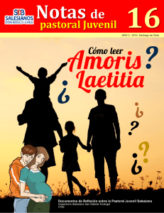 Nota de Pastoral Juvenil 16 - Amoris Laetitia