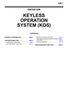 Keyless Operation System (KOS)