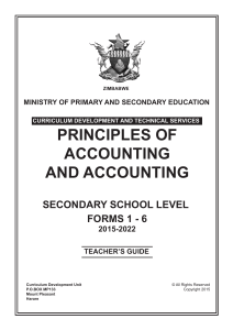 PRINCIPLES OF ACCOUNTING - FORMS 1-6