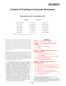 Control of Cracking in Concrete Structures Report