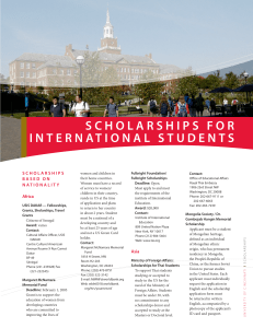 scholarships for international students