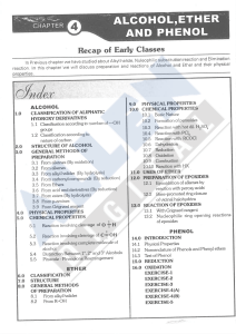Alcohol, Phenol & Ether