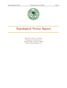 Ansari - Topological Vector Spaces Notes
