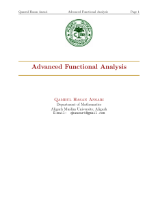 Ansari - Advanced Functional Analysis Notes