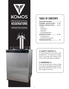 KOMOS V2 Home Kegerator Instructions