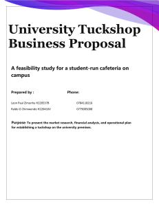 Business Proposal for a University Tuckshop