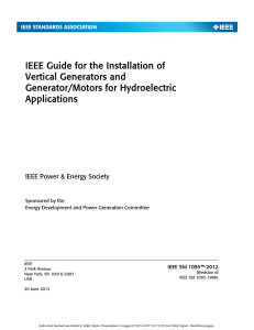 IEEE Std 1095™-2012 Guide-for-the-installation-of-vertical-generators-and-motors for Hydroelectric Applications