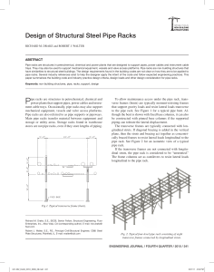 design of structural steel pipe racks 115