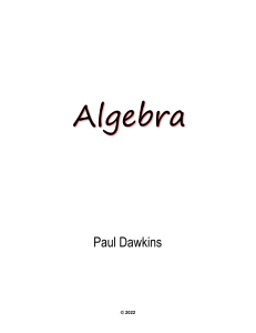 Algebra Textbook: Exponents, Equations, Functions, and More