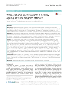 2016 - Work, eat and sleep towards a healthy ageing at work program offshore