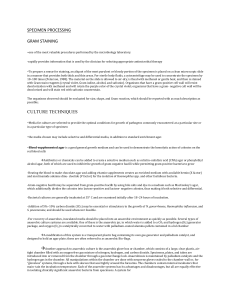 BACTERIOLOGY REPORT