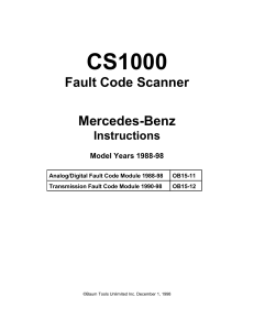 Mercedes Scanner codes function