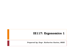 1 - Introduction to Ergonomics