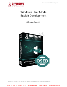 EXP-301 - Windows User Mode Exploit Development (OSED) hide01.ir