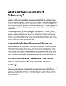 6 What is Software Development Outsourcing  (1411 Words) Done