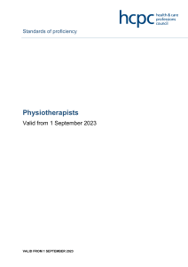 hcpc physiotherapists---new-standards