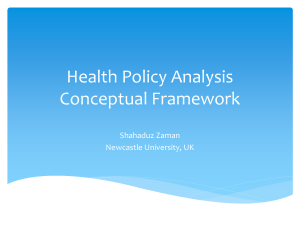 Health Policy Analysis Framework