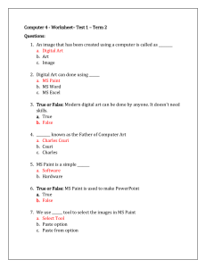 Computer 4 - Worksheet - Test 1 - Term 2 - with answers