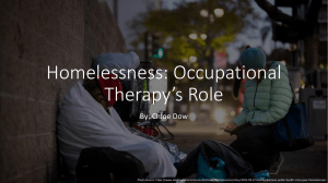 Homelessness OT'S Role