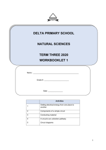 Grade 6 Natural Science Workbook: Electrical Circuits