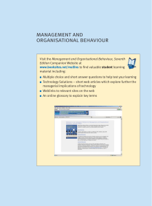 Management & Organisational Behaviour Companion Website