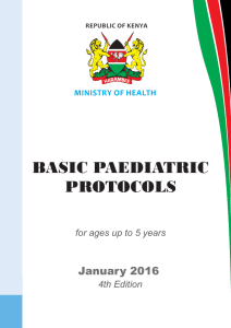 Kenya Basic Paediatric Protocols for Ages up to 5 Years 