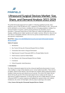 Ultrasound Surgical Devices Market Revenue Projections and Business Growth Forecast 2022-2029
