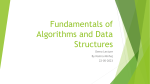 Fundamentals of Algorithms and Data Structures