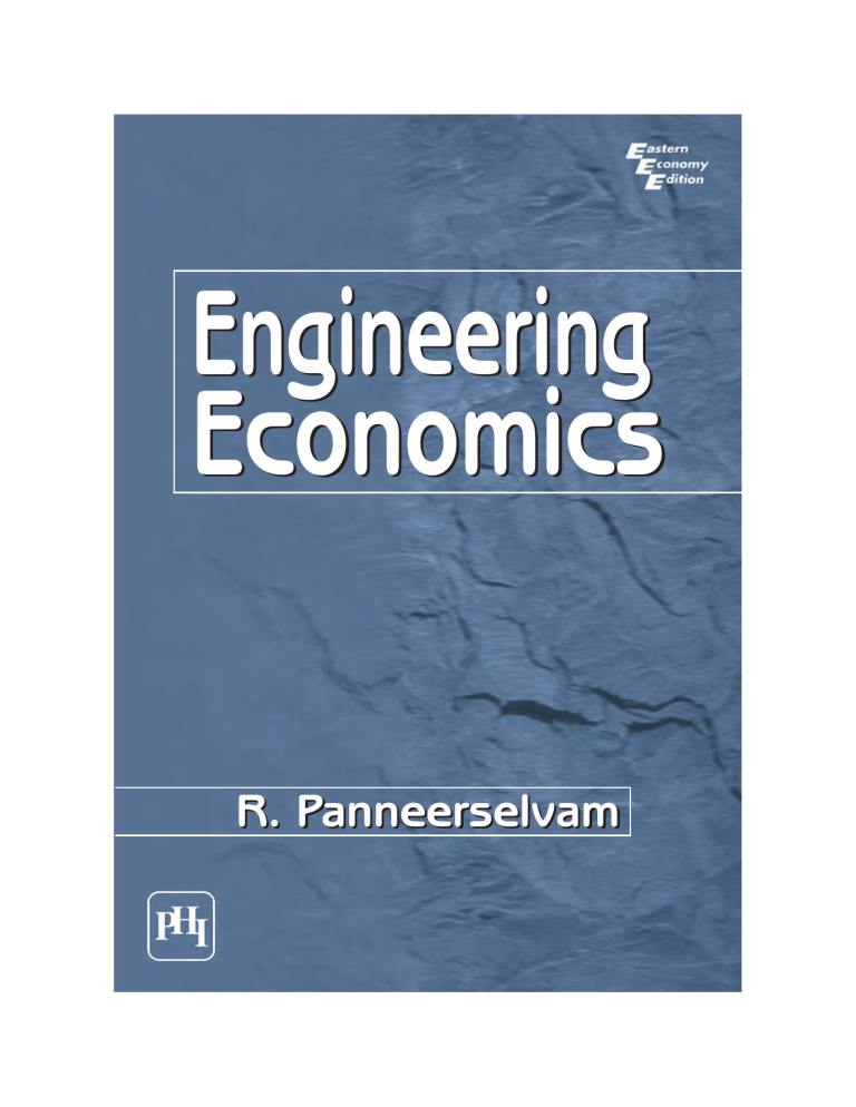 Engineering Economics, R.Paneerselvam, PHI publication