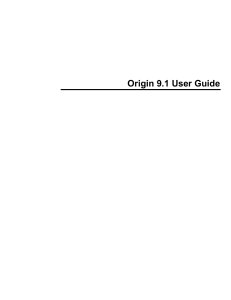 Origin 9.1 User Guide E