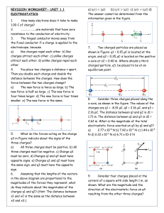1.1 electrostatics revision worksheet