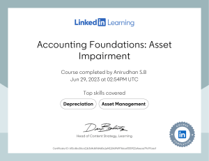 CertificateOfCompletion Accounting Foundations Asset Impairment