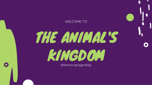 I am sharing 'welcome to the animal's kingdom with game' with you
