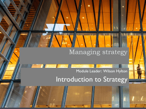 Managing strategy