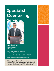 Specialist Counselling Services