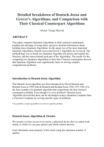 Quantum Algorithms (1) (3)