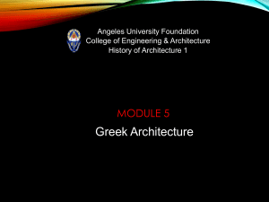 HisAr1 - Module 5 - Greek Architecture