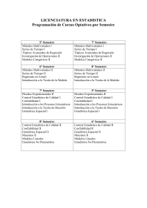 Secuencia de Optativas Lic.Estadística
