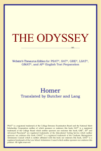 The Odyssey (Webster's Thesaurus Edition for PSAT, SAT, GRE, LSAT, GMAT)
