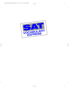 SAT Vocabulary Express  Word Puzzles Designed to Decode the New SAT
