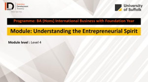 IB- Week 1 Lecture- Opportunity-centered entrepreneurship