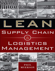 Lean Supply Chain and Logistics Management - Paul Myerson (2012)